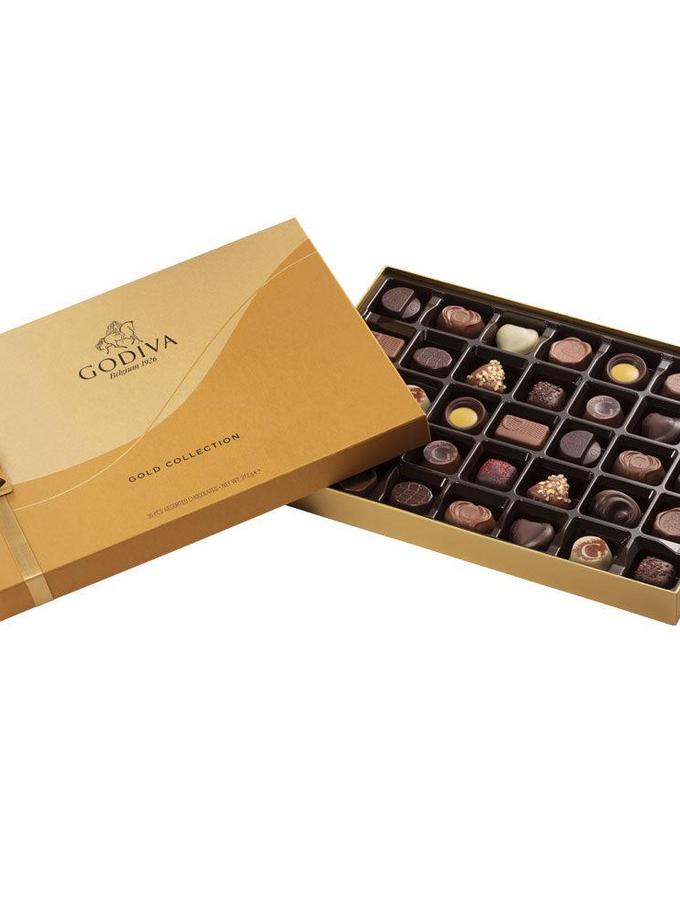 Assorted Chocolate Gold Gift Box, 35pc Best Price