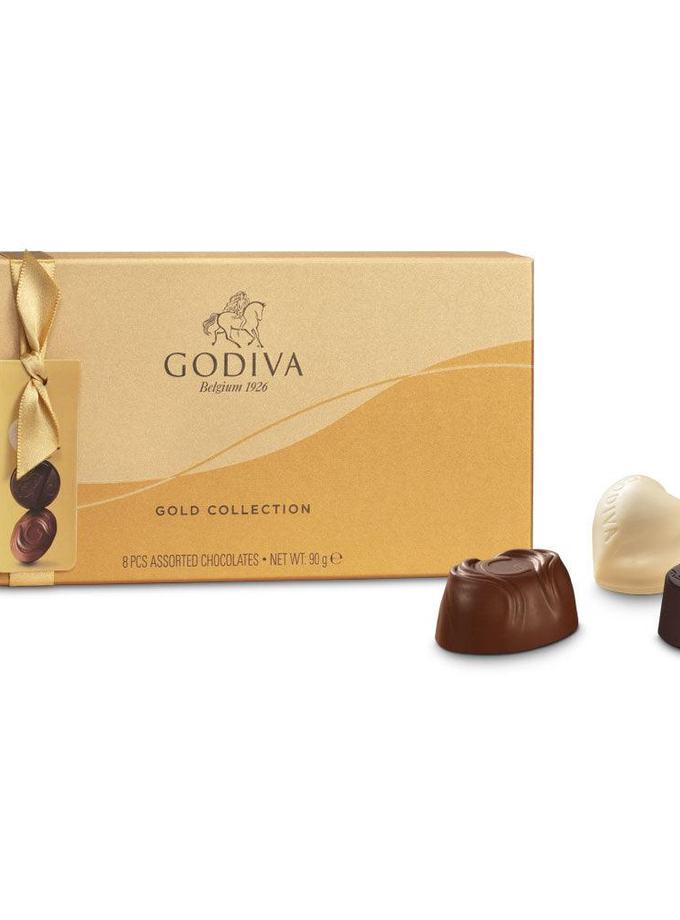 Assorted Chocolate Gold Gift Box, 8 pc Same Day Delivery