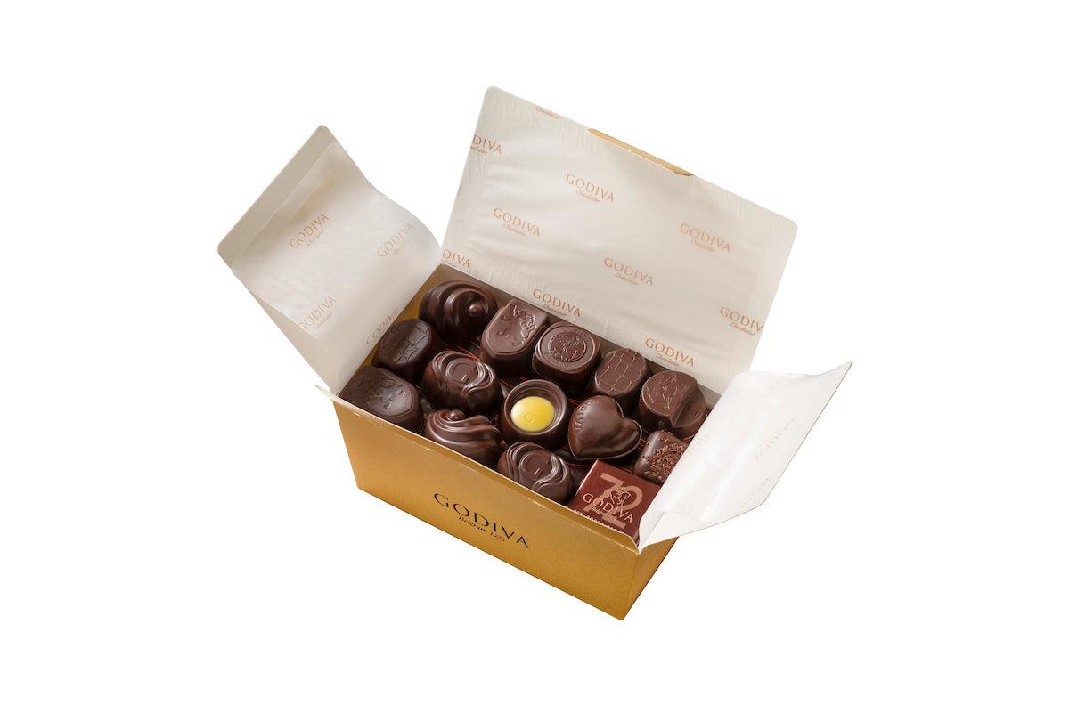 Dark Chocolate Gold Ballotin Box, 500g Free shipping